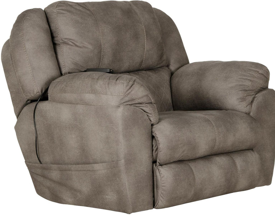 Catnapper Furniture Flynn Power Headrest w/ Lumbar Power Lay Flat Recliner in Fig