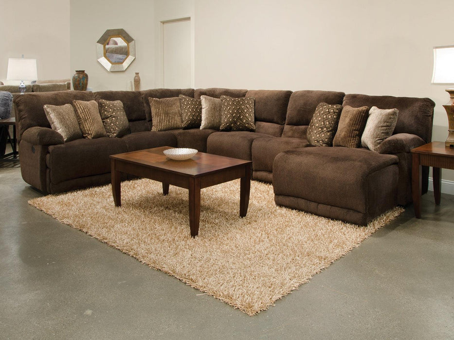 Catnapper Furniture Burbank Left Side Facing Chaise in Chocolate