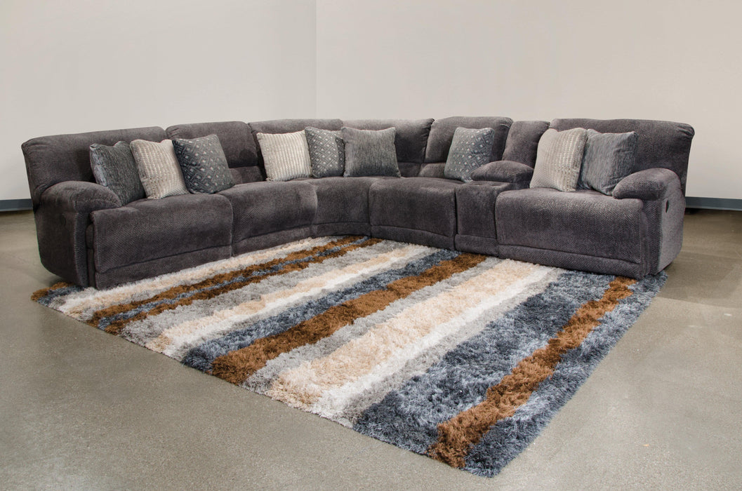 Catnapper Furniture Burbank Left Side Facing Chaise in Smoke