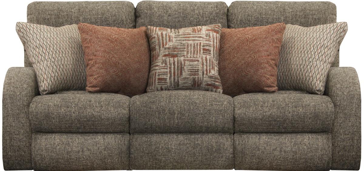 Catnapper Furniture Liam Power Headrest Power Lay Flat Reclining Sofa in Coal/Sunset