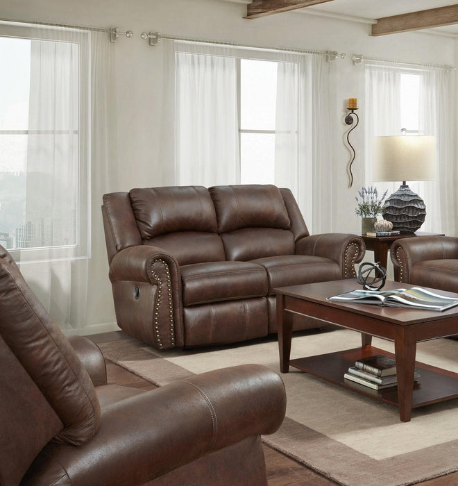 Catnapper Pickett Power Headrest Power Reclining Loveseat in Walnut 63132