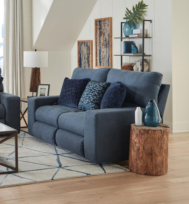 Catnapper Reese Power Headrest Reclining Loveseat in Jeans/Navy 61462