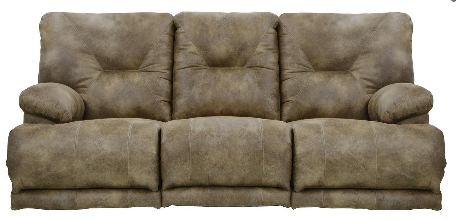 Catnapper Voyager Lay Flat Reclining Sofa in Brandy