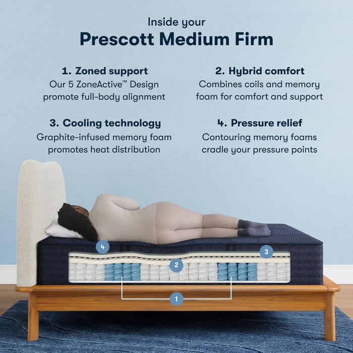 Serta Perfect Sleeper X Hybrid Mattress Prescott Medium - Full