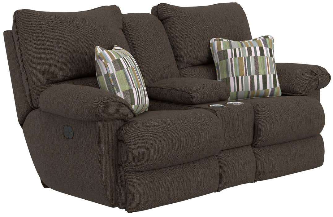 Lenny Power Lay Flat Reclining Console Loveseat
