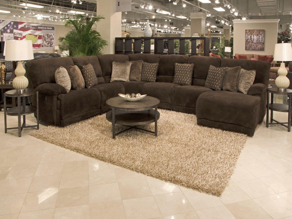 Catnapper Furniture Burbank Left Side Facing Chaise in Chocolate