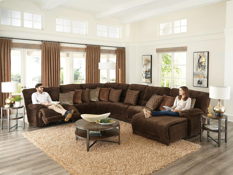 Catnapper Furniture Burbank Left Side Facing Chaise in Chocolate