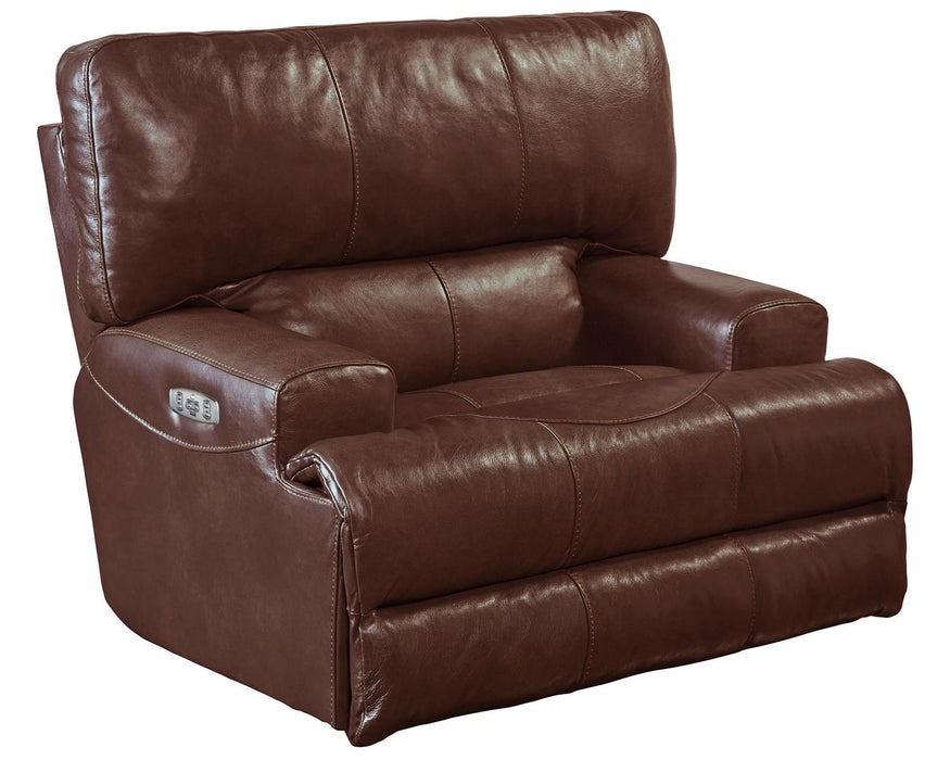 Catnapper Wembley Power Headrest w/ Lumbar Lay Flat Recliner in Walnut 764580-7