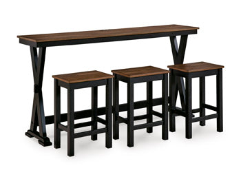Wildenauer Counter Height Dining Table and 3 Barstools Set