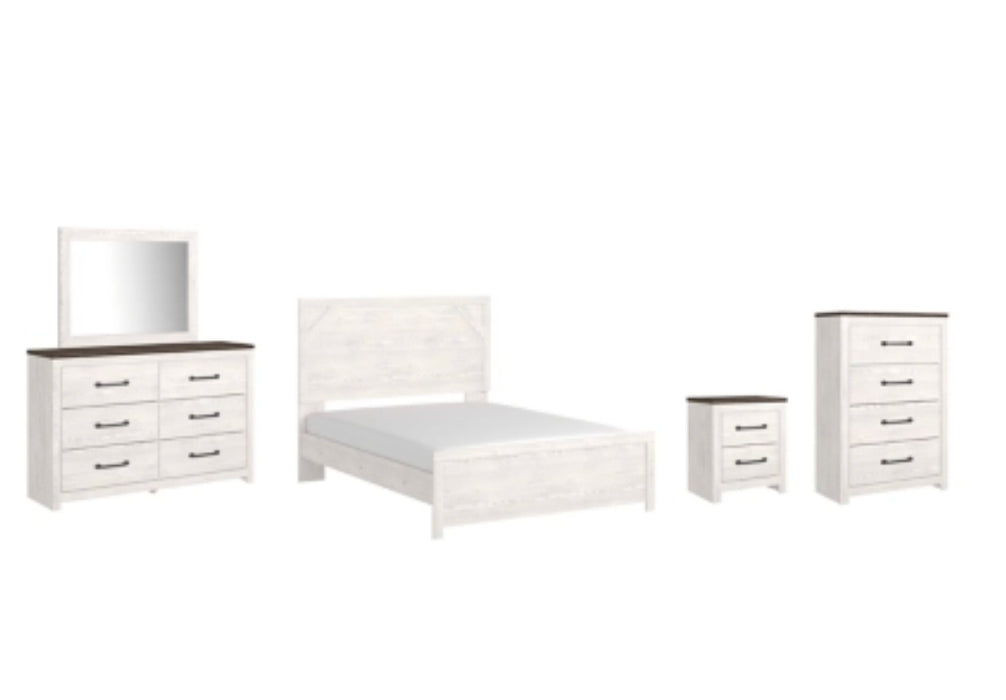 Gerridan Bed, Dresser, Mirror, Nightstand, Chest Set