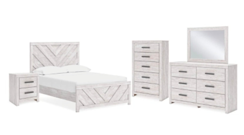 Cayboni Bed, Dresser, Mirror, Nightstand, Chest Set